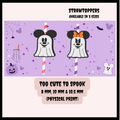 Straw Toppers - Too Cute To Spook (TWO Versions)