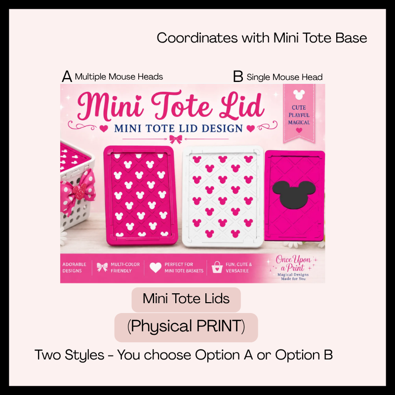 Mini Tote Lids (TWO Versions)