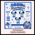 DIGITAL DOWNLOAD Droid Straw Toppers