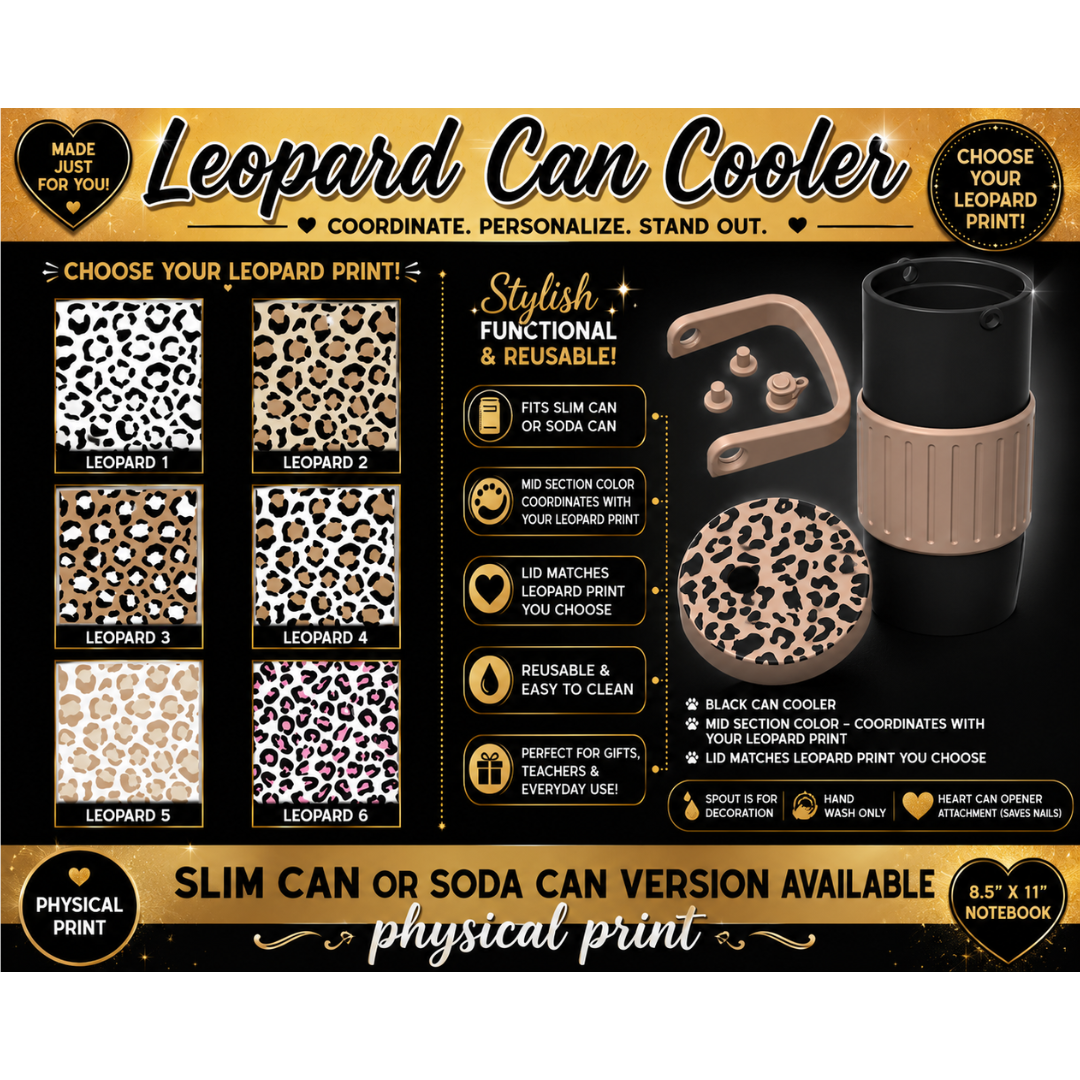 Leopard Can Cooler