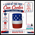 Patriotic Can Cooler (12 oz or Slim Version)