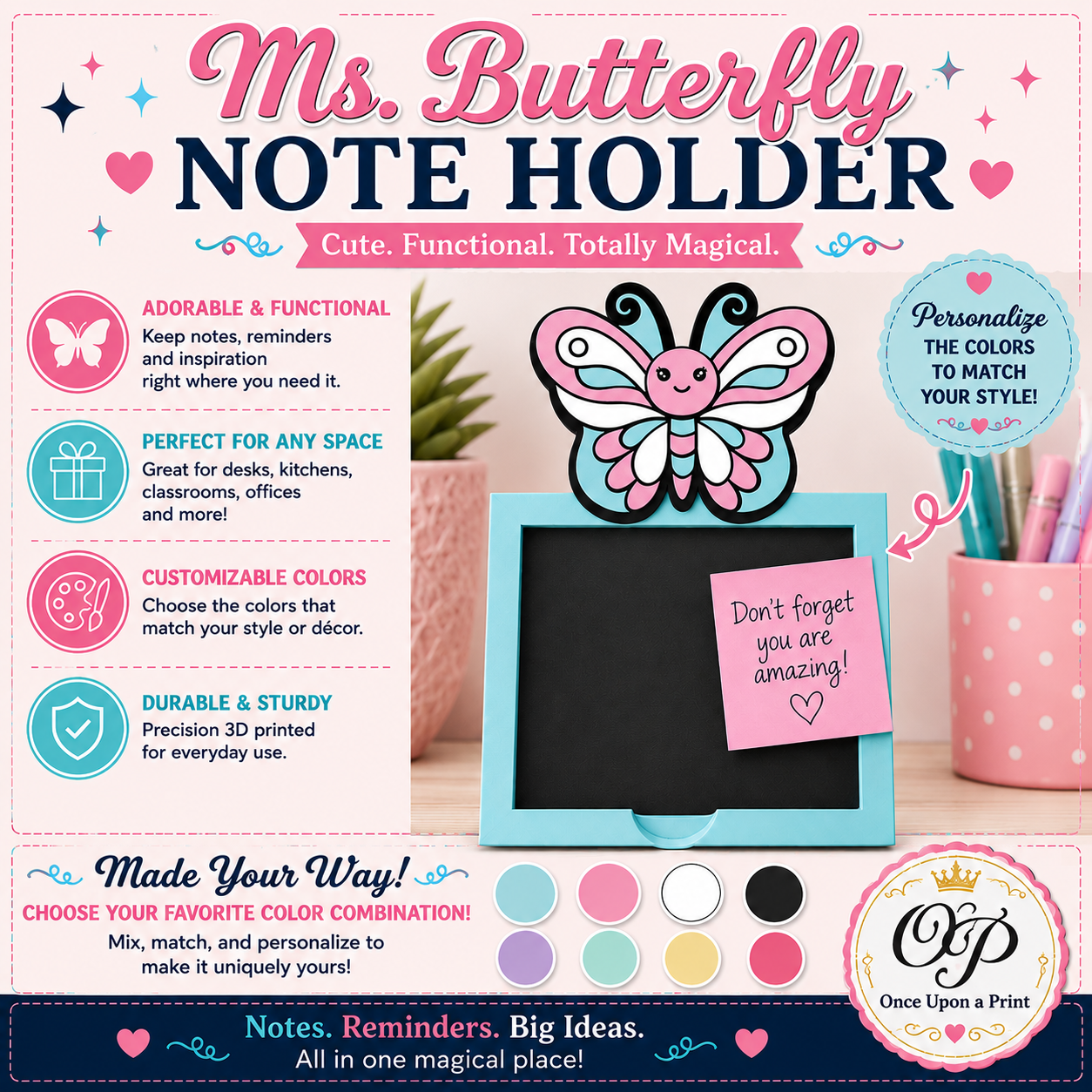 Ms. Butterfly Note Holder