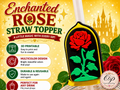 Enchanted Rose Straw Topper