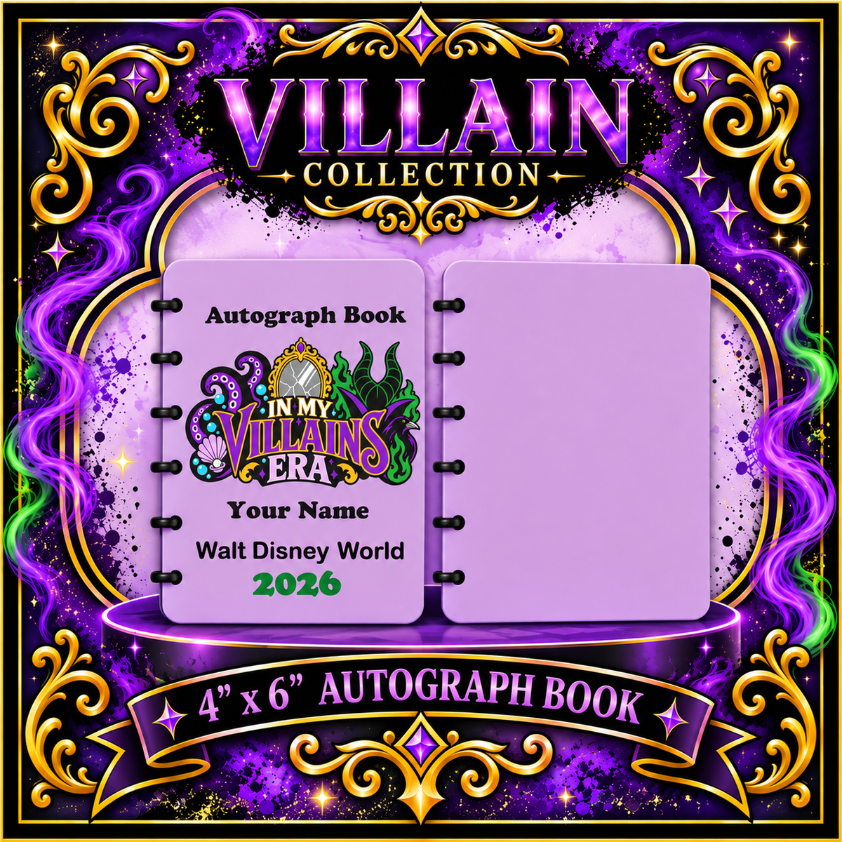 DIGITAL DOWNLOAD - In my Villain Era Autograph Book (4 x 6 in)