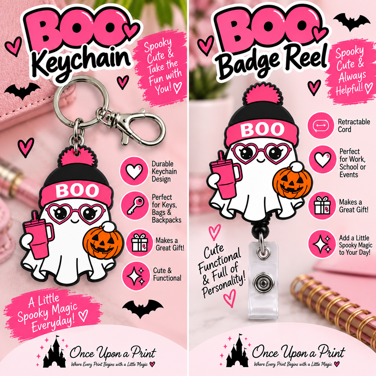 Boo Ghost Can Tab Opener & Badge Reel