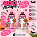 Boo Ghost Strawtoppers (8mm and 10mm)