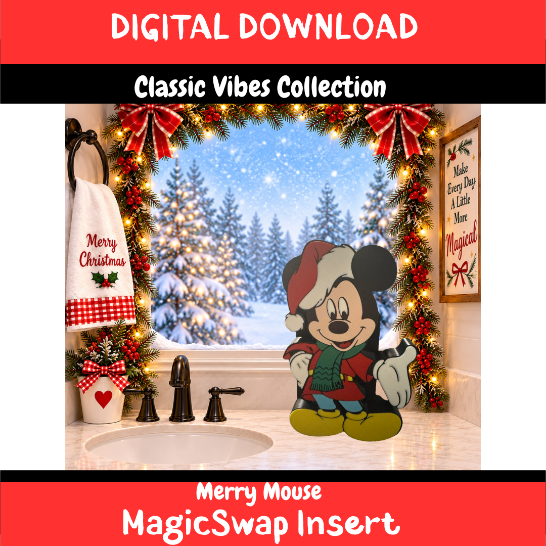 DIGITAL DOWNLOAD - Merry Mouse Christmas — MagicSwap Insert