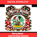🎄🎄DIGITAL DOWNLOAD - MERRY MOUSE Ponytail-Keyring Holder