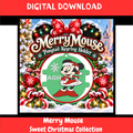 🎄🎄DIGITAL DOWNLOAD - MS MERRY MOUSE Ponytail-Keyring Holder