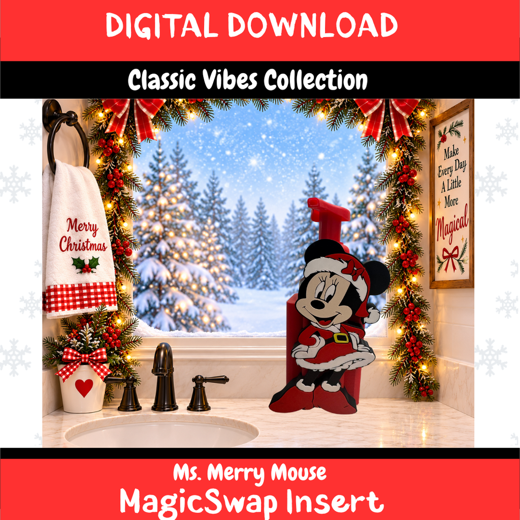 DIGITAL DOWNLOAD - MS. Merry Mouse Christmas — MagicSwap Insert