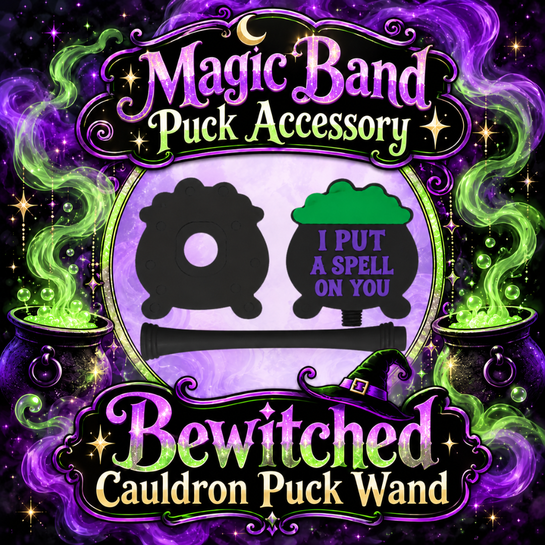 🔮🔮 DIGITAL DOWNLOAD - Bewitched Cauldron Puck Wand – Magic Band Puck Accessory