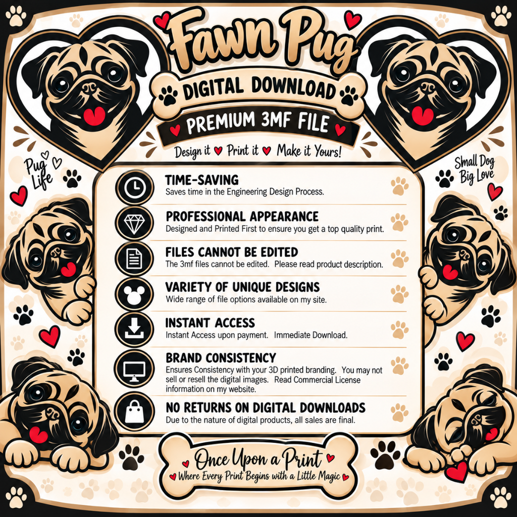 Fawn Pug MagicSwap Insert - Design 1
