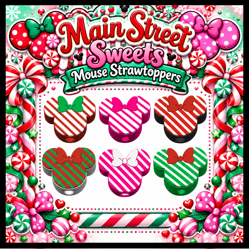🍭🍭 Digital Download - Main Street Sweets - Mouse Strawtoppers