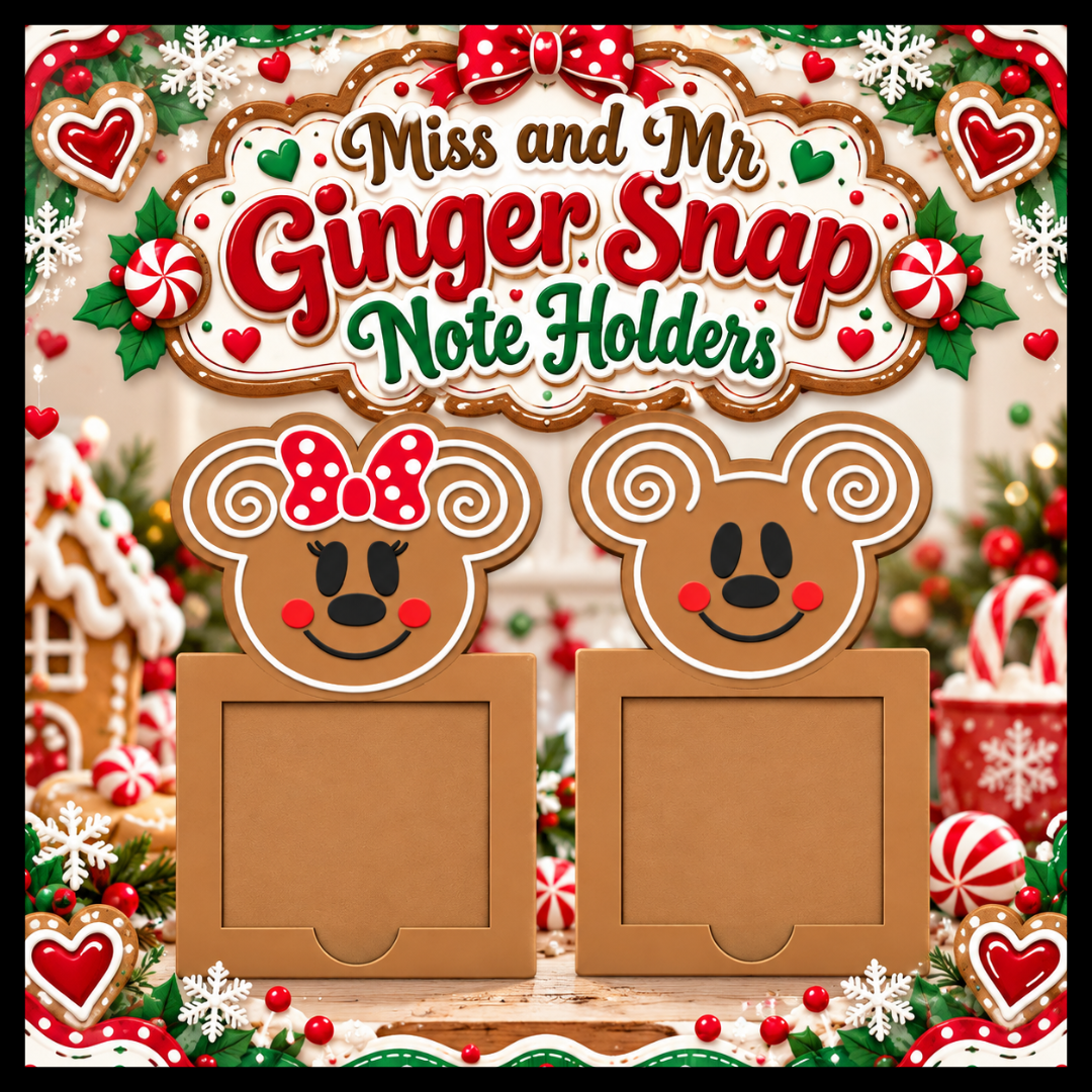 Miss and Mr Ginger Snap Note Holder