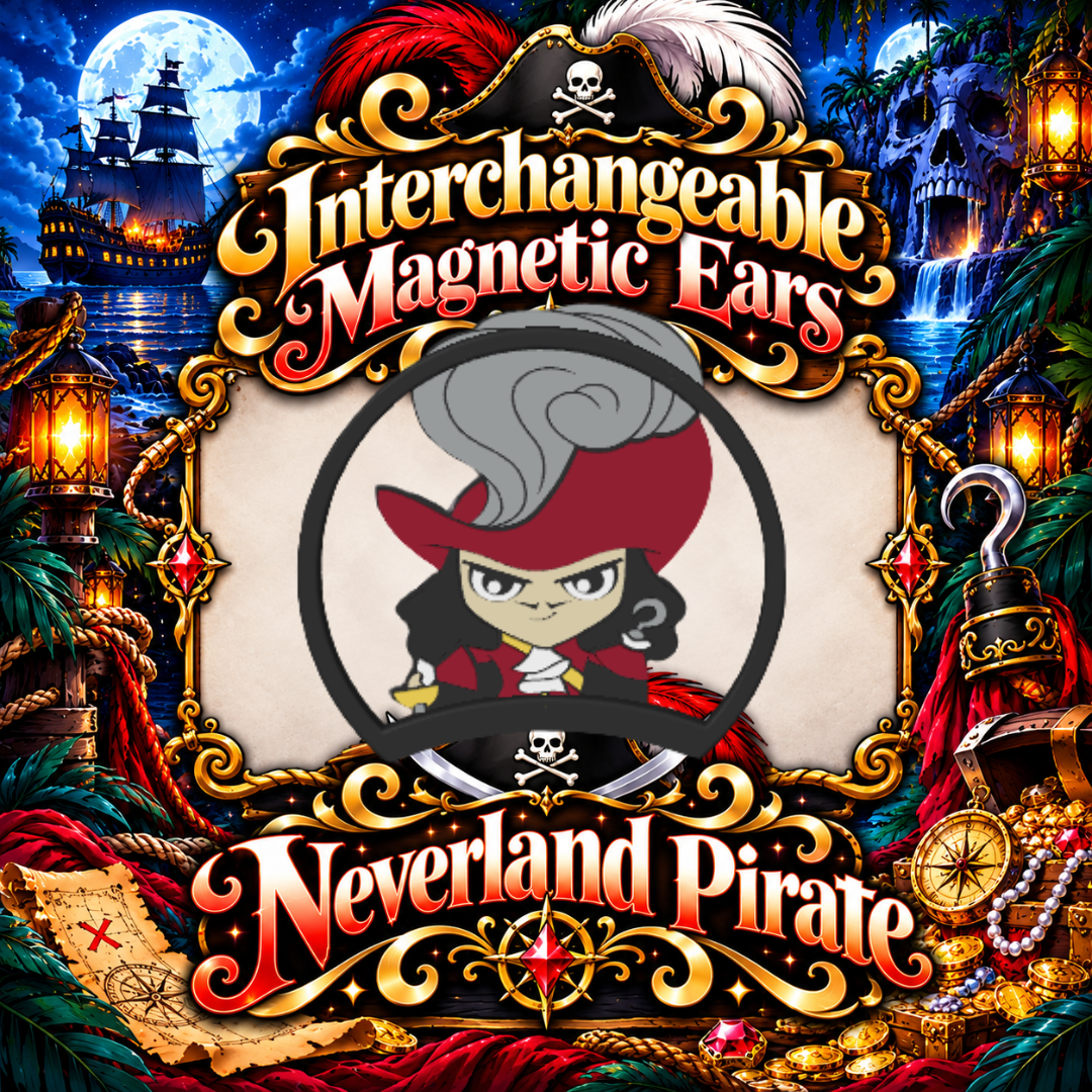 🏴☠️ DIGITAL DOWNLOAD - Neverland Pirate Interchangeable Magnetic Ears