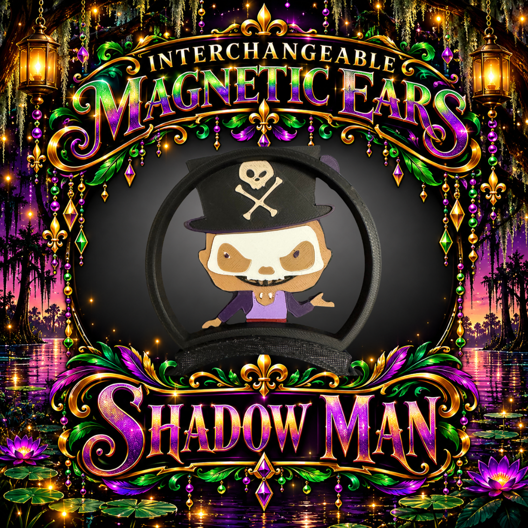 💜💜DIGITAL DOWNLOAD - Shadow Man Interchangeable Magnetic Ears