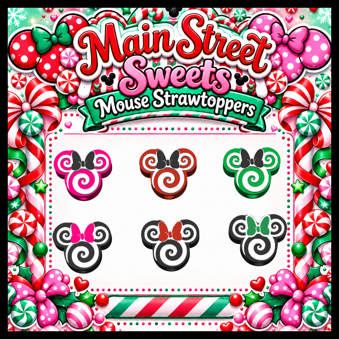 🍭🍭 Digital Download - Main Street Sweets - Mouse Strawtoppers