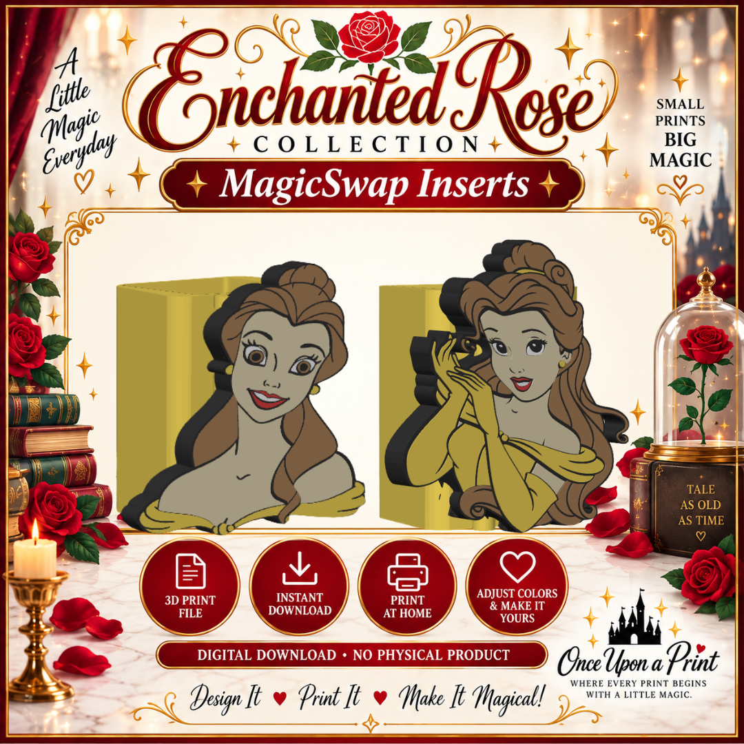 DIGITAL DOWNLOAD - Storybook Princess MagicSwap Inserts - Enchanted Rose Collection