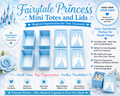 DIGITAL DOWNLOAD - Fairytale Princess Mini Totes & Lids