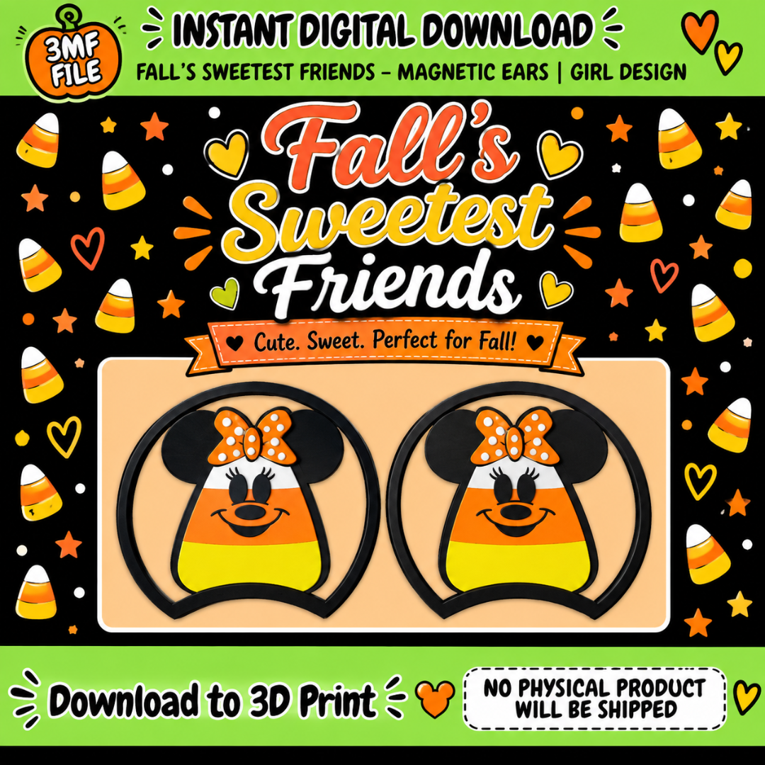💛 DIGITAL DOWNLOAD - Fall’s Sweetest Friends – Magnetic Ears | Girl Design