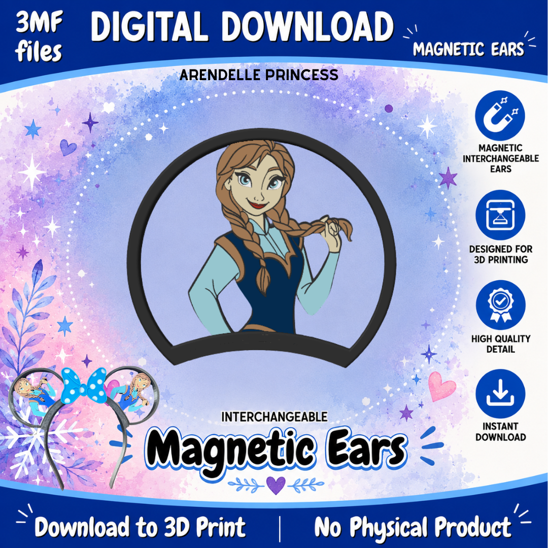 DIGITAL DOWNLOAD - Arendelle Adventure Princess Magnetic Ears