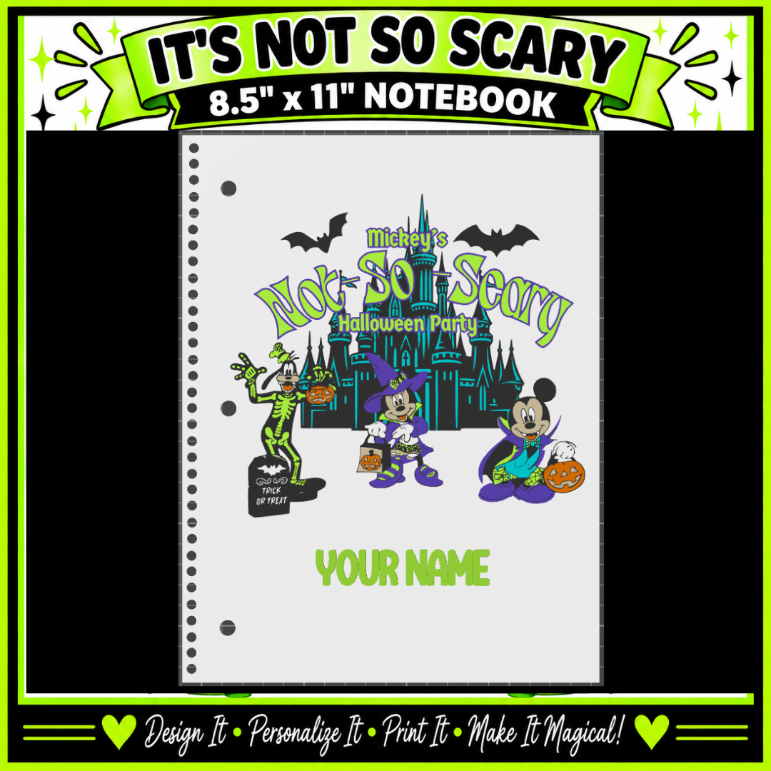 DIGITAL DOWNLOAD - It's Not So Scary 8.5" x 11" Notebook