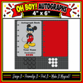 DIGITAL DOWNLOAD - Oh Boy! 4" x 6" Autograph Notebook