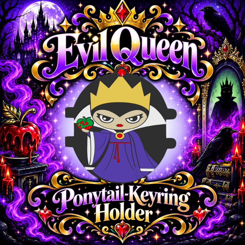 🍎🍎DIGITAL DOWNLOAD - Evil Queen Ponytail-Keyring Holder