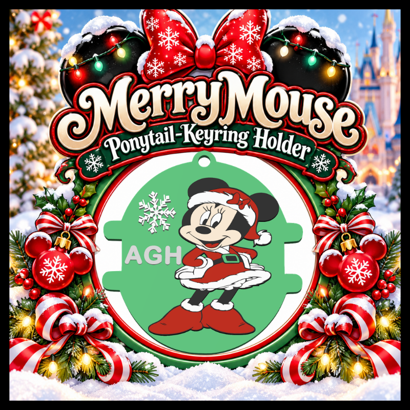 MS MERRY MOUSE Ponytail-Keyring Holder