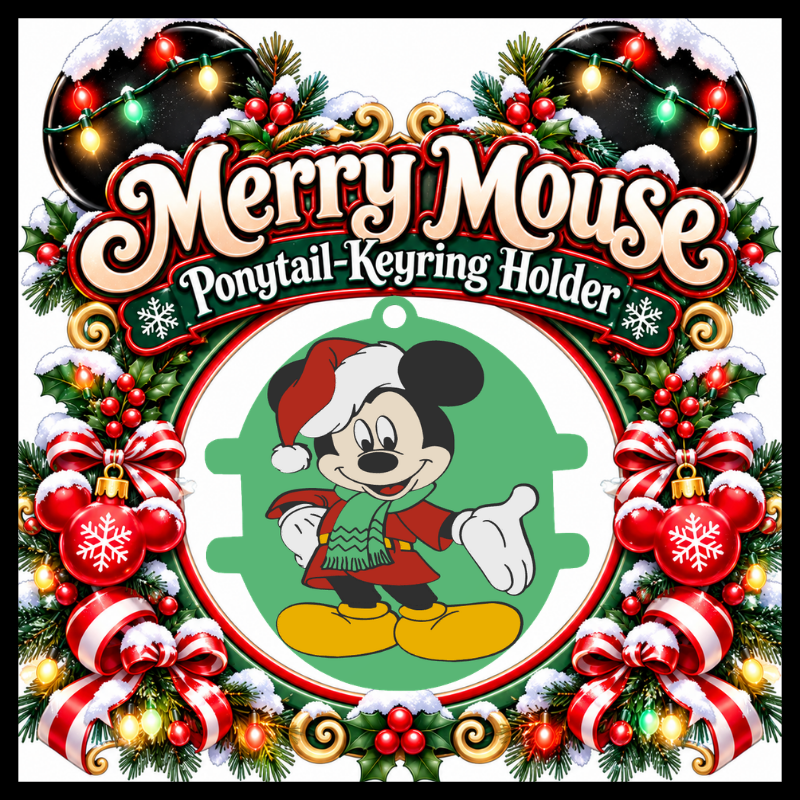 MERRY MOUSE Ponytail-Keyring Holder