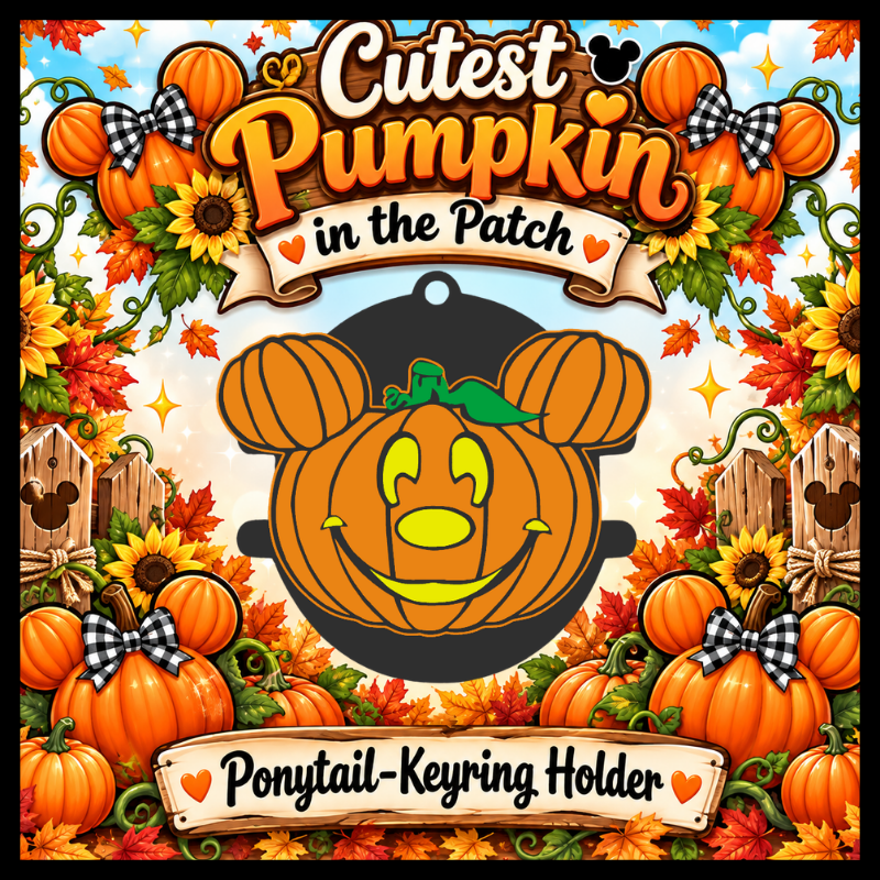 CUTEST PUMPKIN IN THE PATCH - Ponytail-Keyring Holder