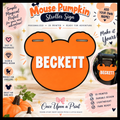 DIGITAL DOWNLOAD - Personalized Classic Mouse Pumpkin Stroller Sign
