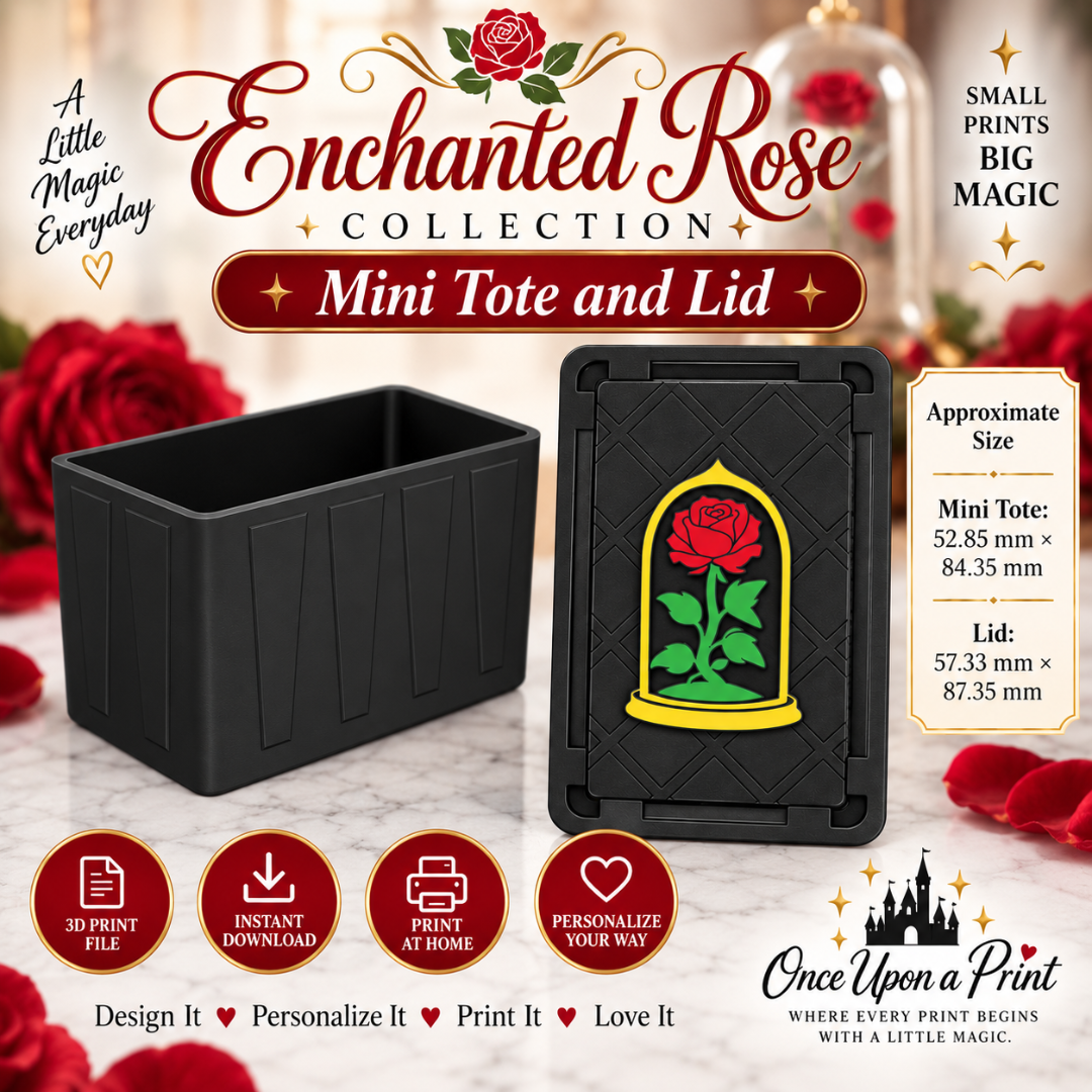 DIGITAL DOWNLOAD - Enchanted Rose Mini Tote + Lid