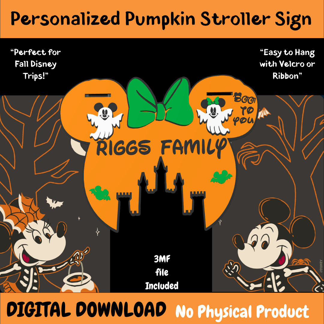 DIGITAL DOWNLOAD - Personalized Pumpkin Stroller Sign