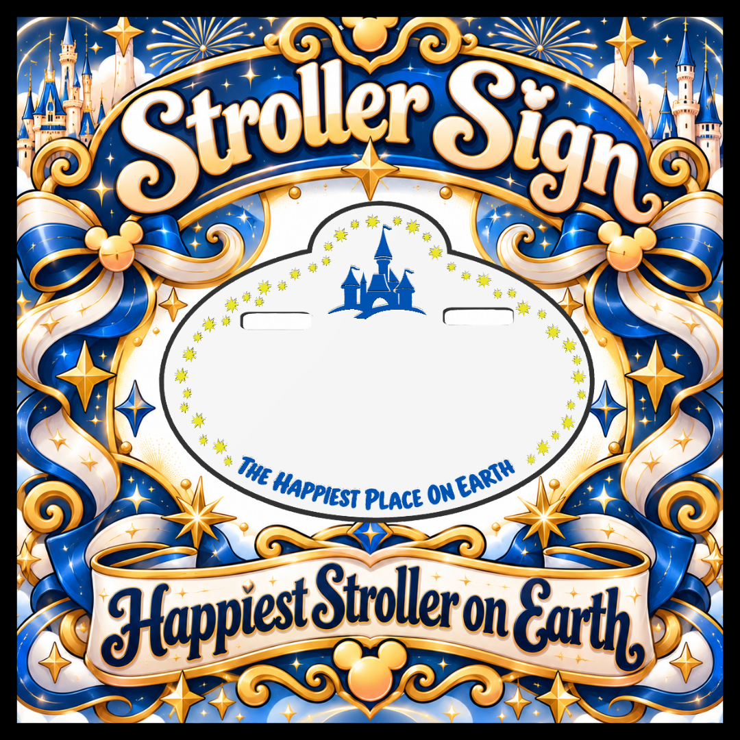 🏰🏰 DIGITAL DOWNLOAD - Strolling in the Happiest Place on Earth - STROLLER SIGN (Personalization)