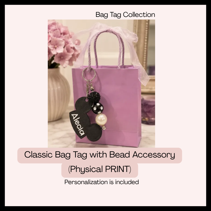Classic Bag Tag with Bead Accessory