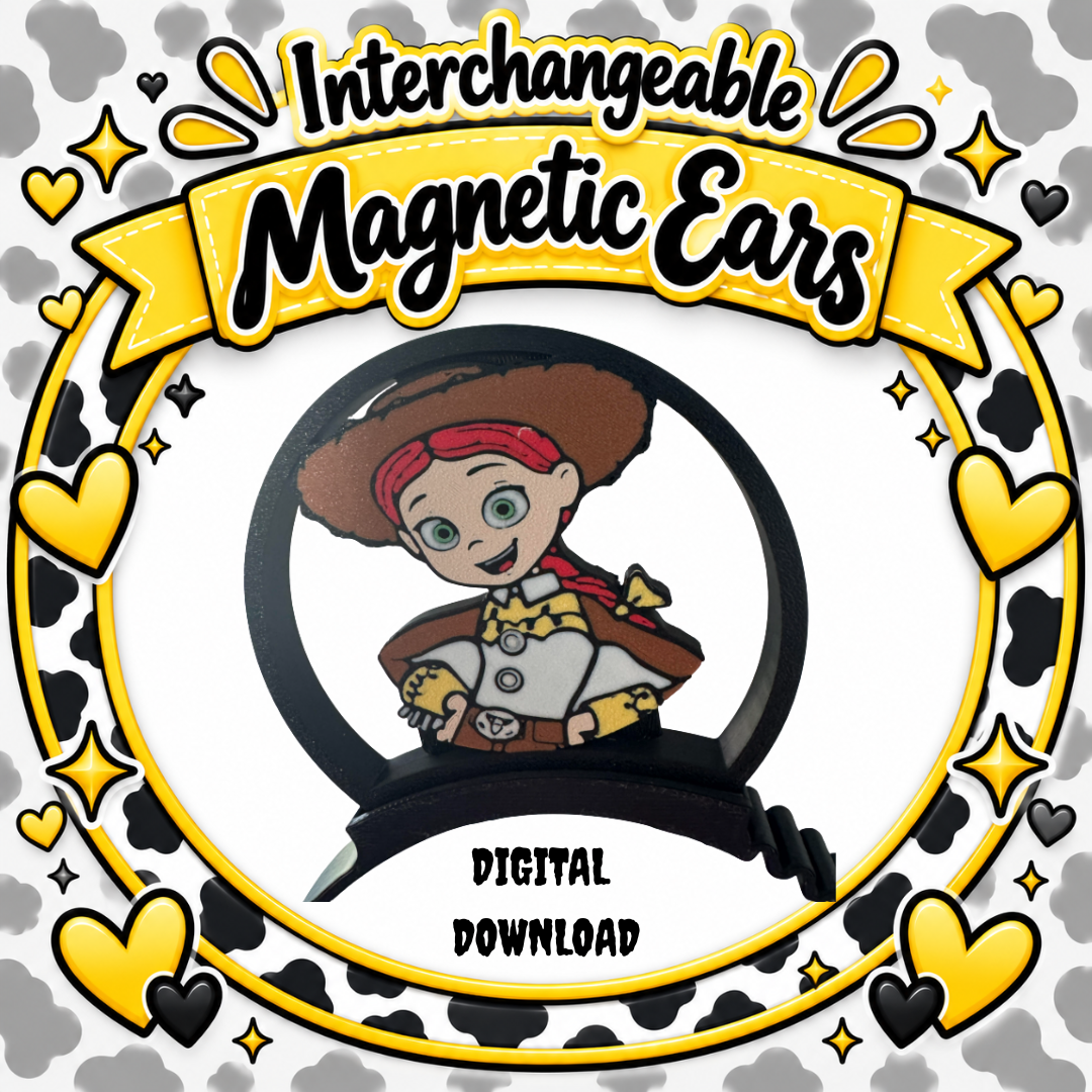 💛 DIGITAL DOWNLOAD Rootin' Tootin' CowGirl Magnetic Ear