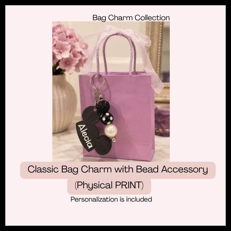 Classic Bag Charm with Bead Accessory
