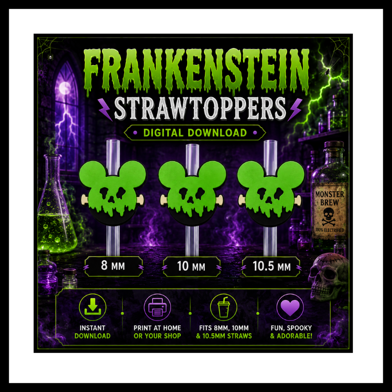 DIGITAL DOWNLOAD - Frankenstein Strawtoppers