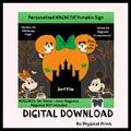 DIGITAL DOWNLOAD -MAGNETIC PERSONALIZED PUMPKIN SIGN