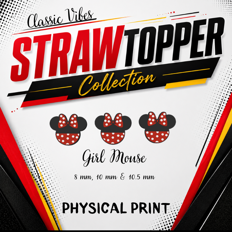 Classic Vibes Girl Mouse Strawtopper