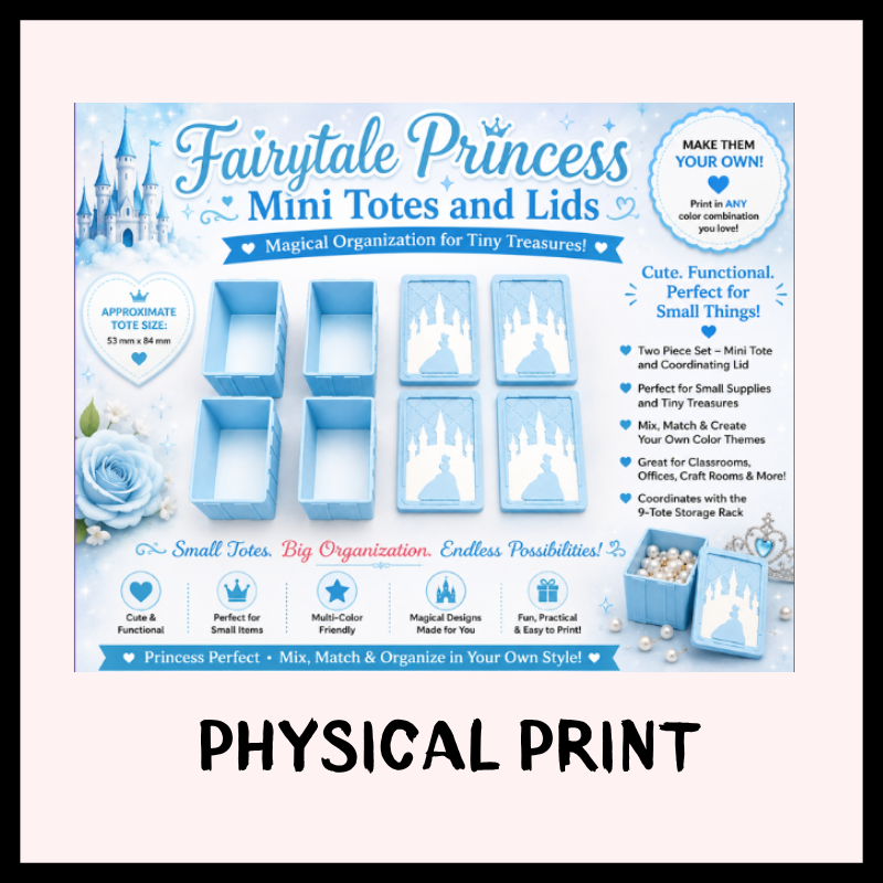 Fairytale Princess Mini Totes+Lids