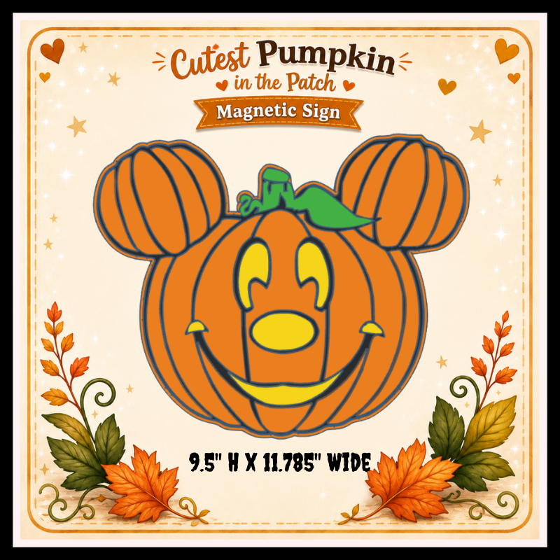 Cutest Pumpkin in the Patch Magnetic Sign