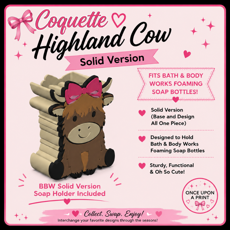 DIGITAL DOWNLOAD - Coquette Highland Cow SOLID Bath and Body Works Version