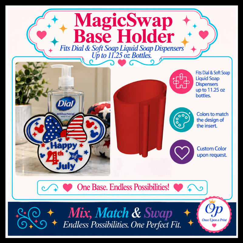 DIGITAL DOWNLOAD MagicSwap Base Holder (Fits Dial & Soft Soap Liquid Dispenser)