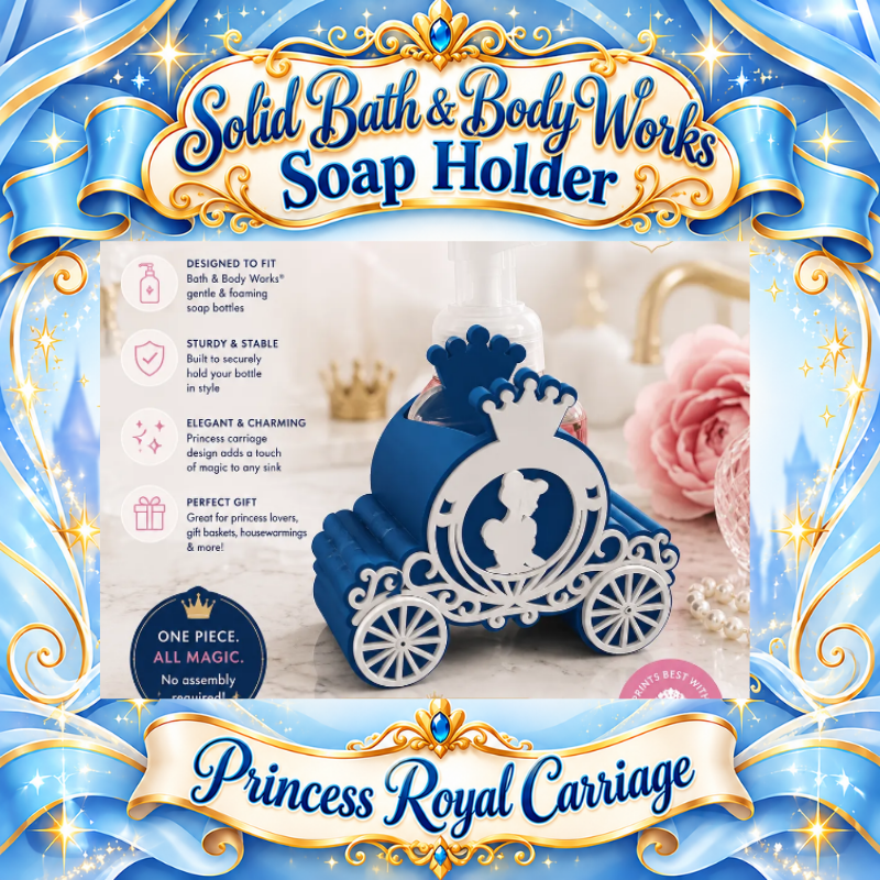🩵🩵Digital Download - Fairytale Royal Carriage (Solid Bath and Body Work Holder)