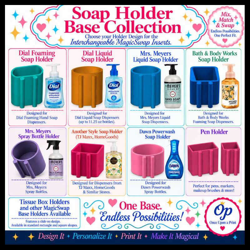 Large Tissue Box MagicSwap Base Holder (PHYSICAL PRINT & SHIP)