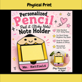 Personalized Pencil Sticky Note Holder