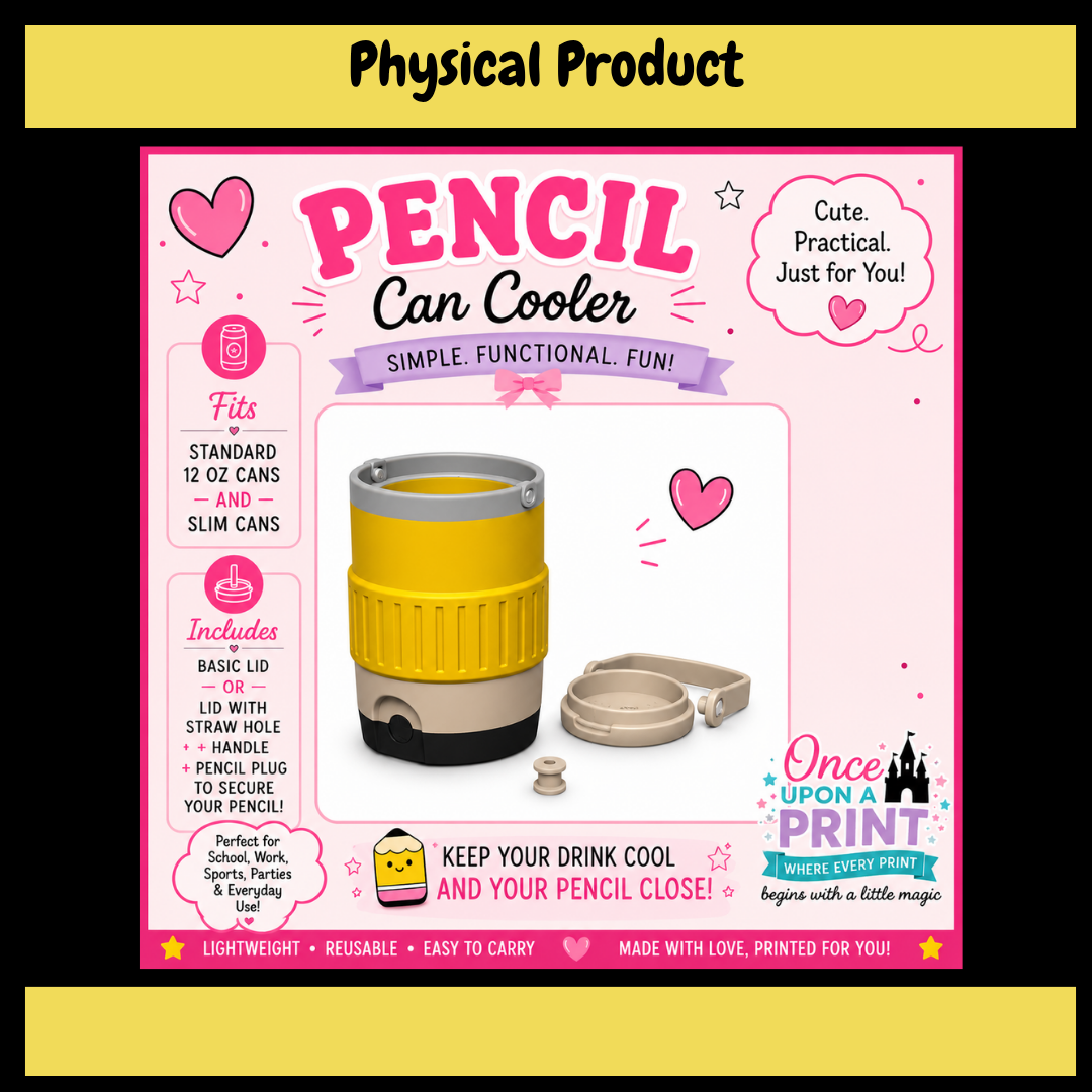 Pencil Can Cooler (12 oz Standard or Slim Version)