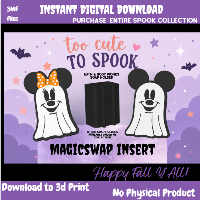 INSTANT DIGITAL DOWNLOAD - Too Cute To Spook (MagicSwap Plate)
